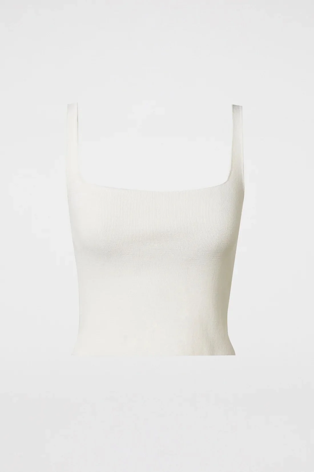 Scanlan Theodore Crepe Knit Square Camisole in Cream