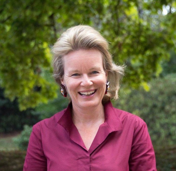Queen Mathilde meets journalist Rudi Vranckx