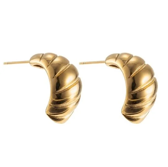 By Jolima Croissant Earrings