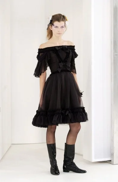 Chanel HC Off-The-Shoulder Dress with Asymmetric Ruffle  UFO No More