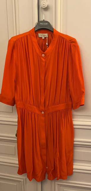 Paul &amp; Joe Orange Shirt Dress