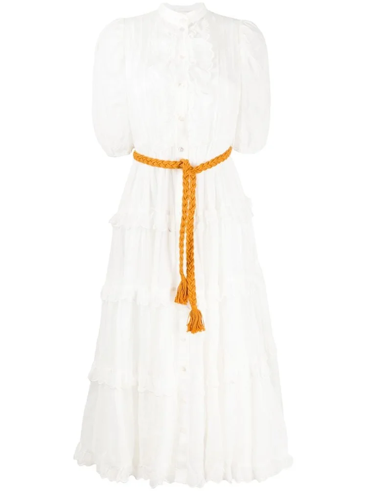 Zimmermann Jude Crochet Tiered Midi Dress UFO No More Zimmermann Jude Crochet Tiered Midi Dress UFO No More