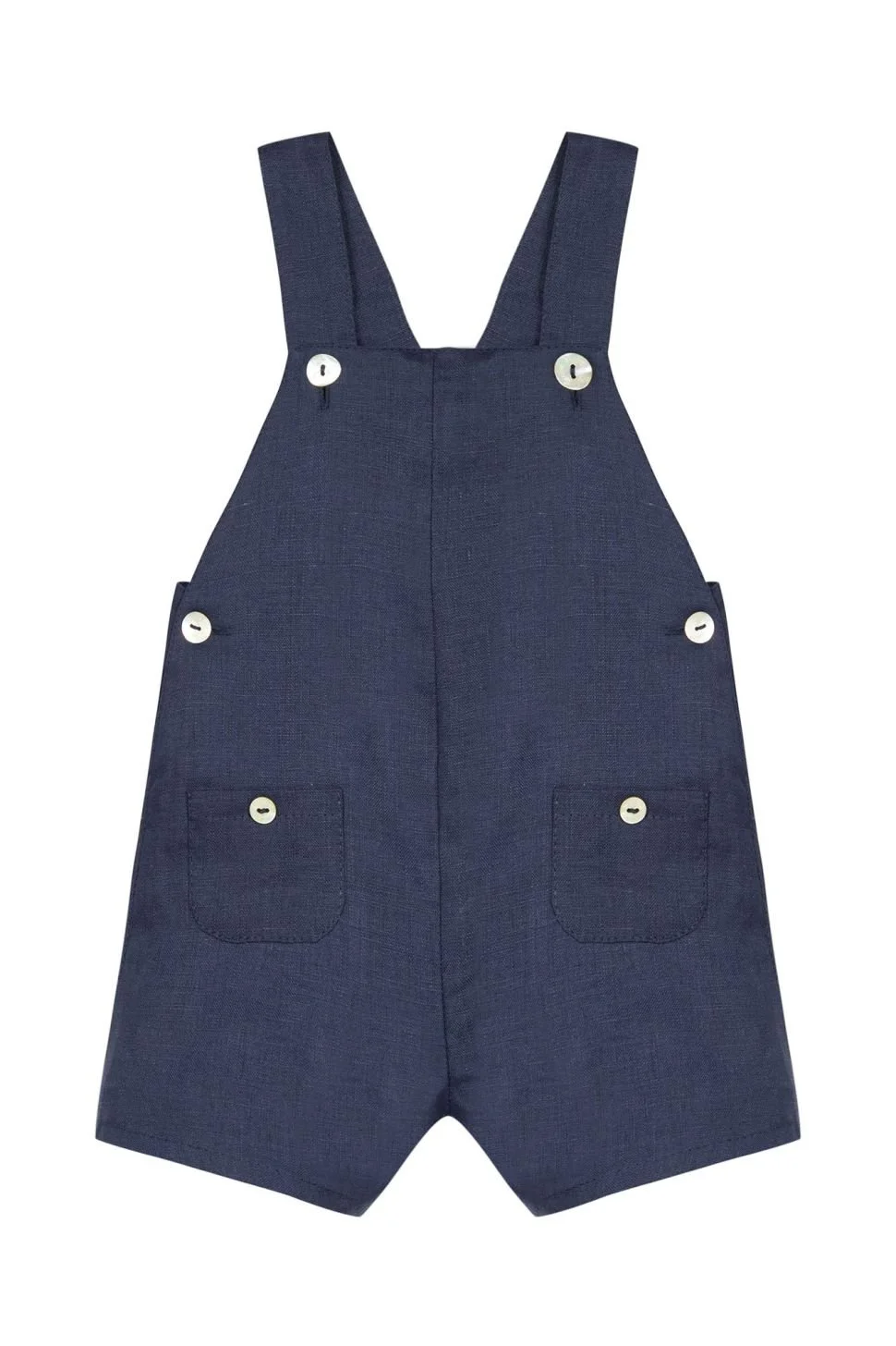 Tartine et Chocolat Navy Linen Dungarees