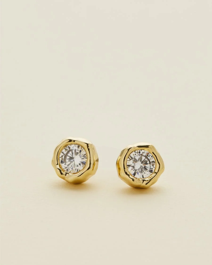 Alexis Bittar Asterales Molten Bezel Stud Earrings