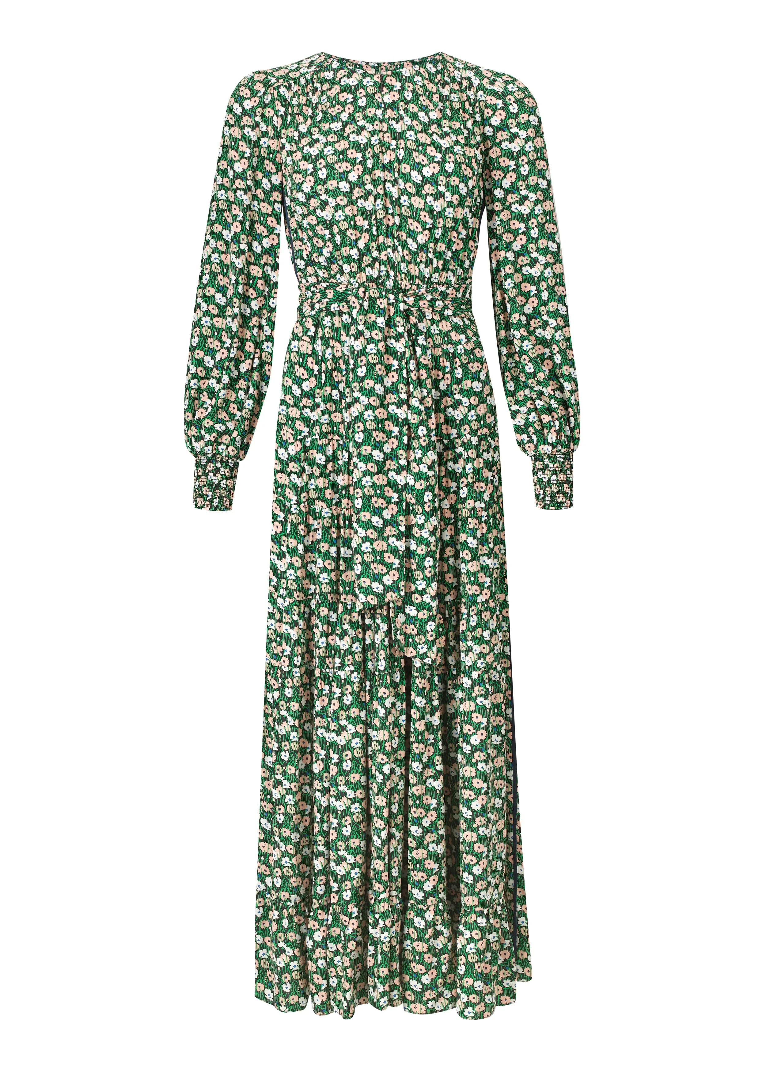 ME + EM Flower Meadow Print Tiered Maxi Dress