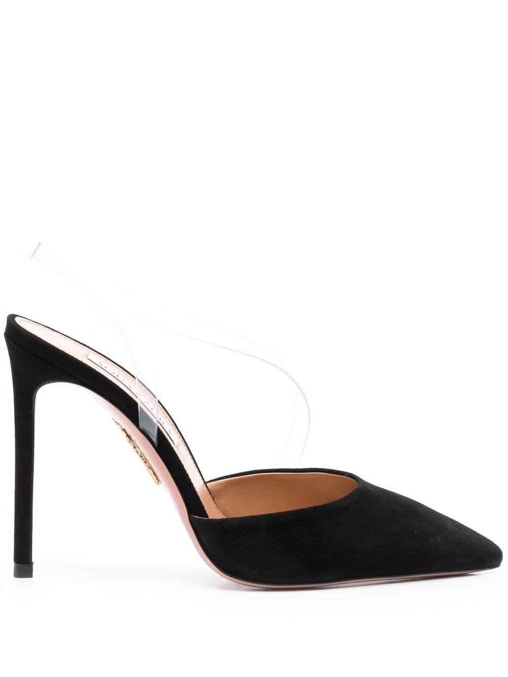 Aquazzura Transparent Strap Pumps in Black Suede.jpg