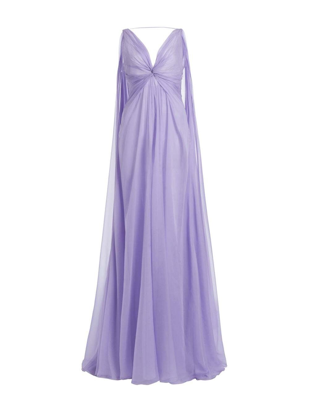 Valentino Gathered Silk Chiffon Gown In Lavender.jpg