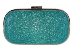 Anya Hindmarch Marano Clutch in Turquoise Stingray