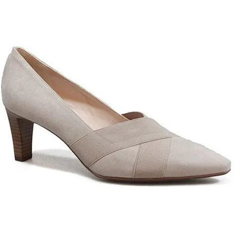 Peter Kaiser Malana Mid-Heel Pumps in Beige Suede