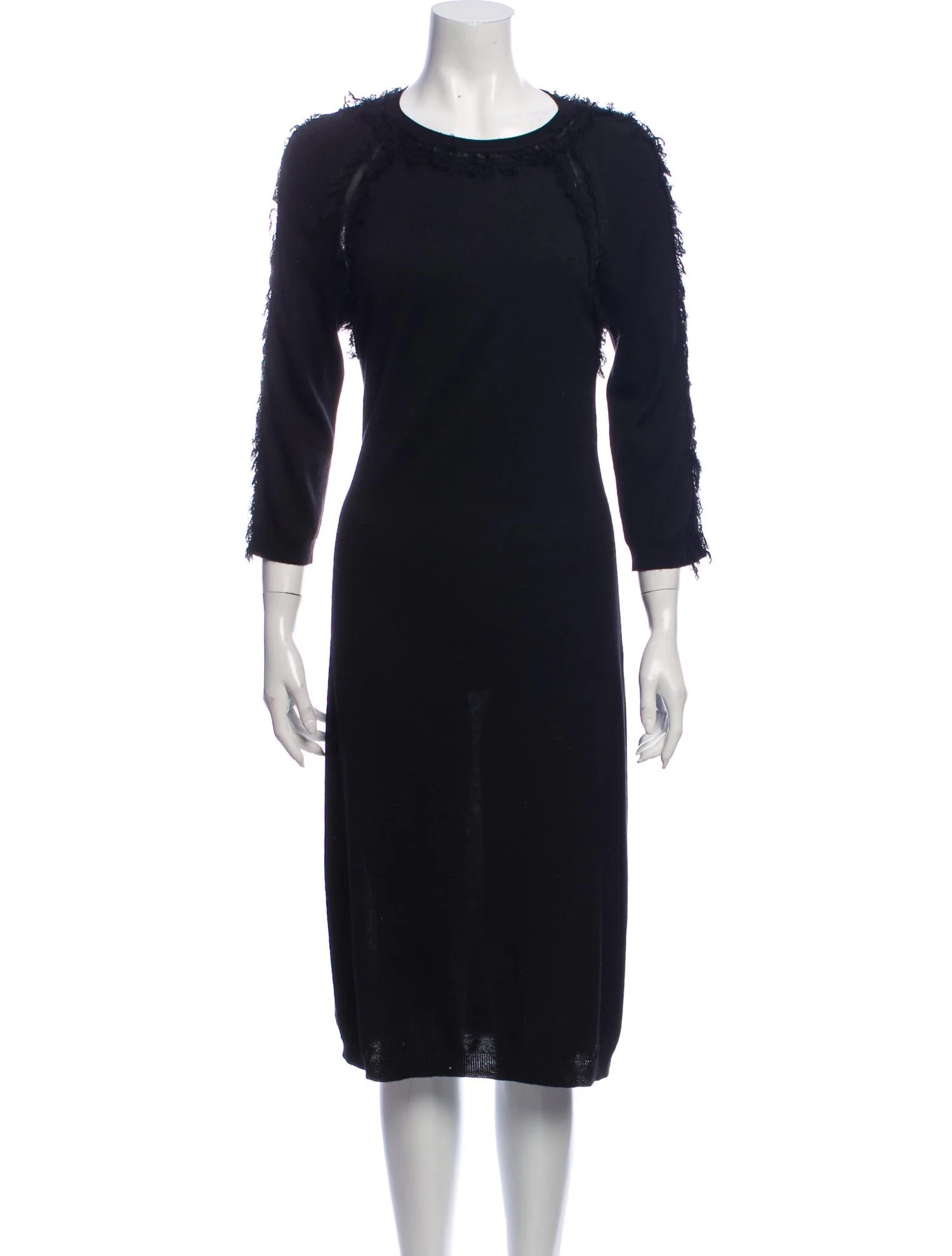 Nina Ricci Fringe Trim Dress