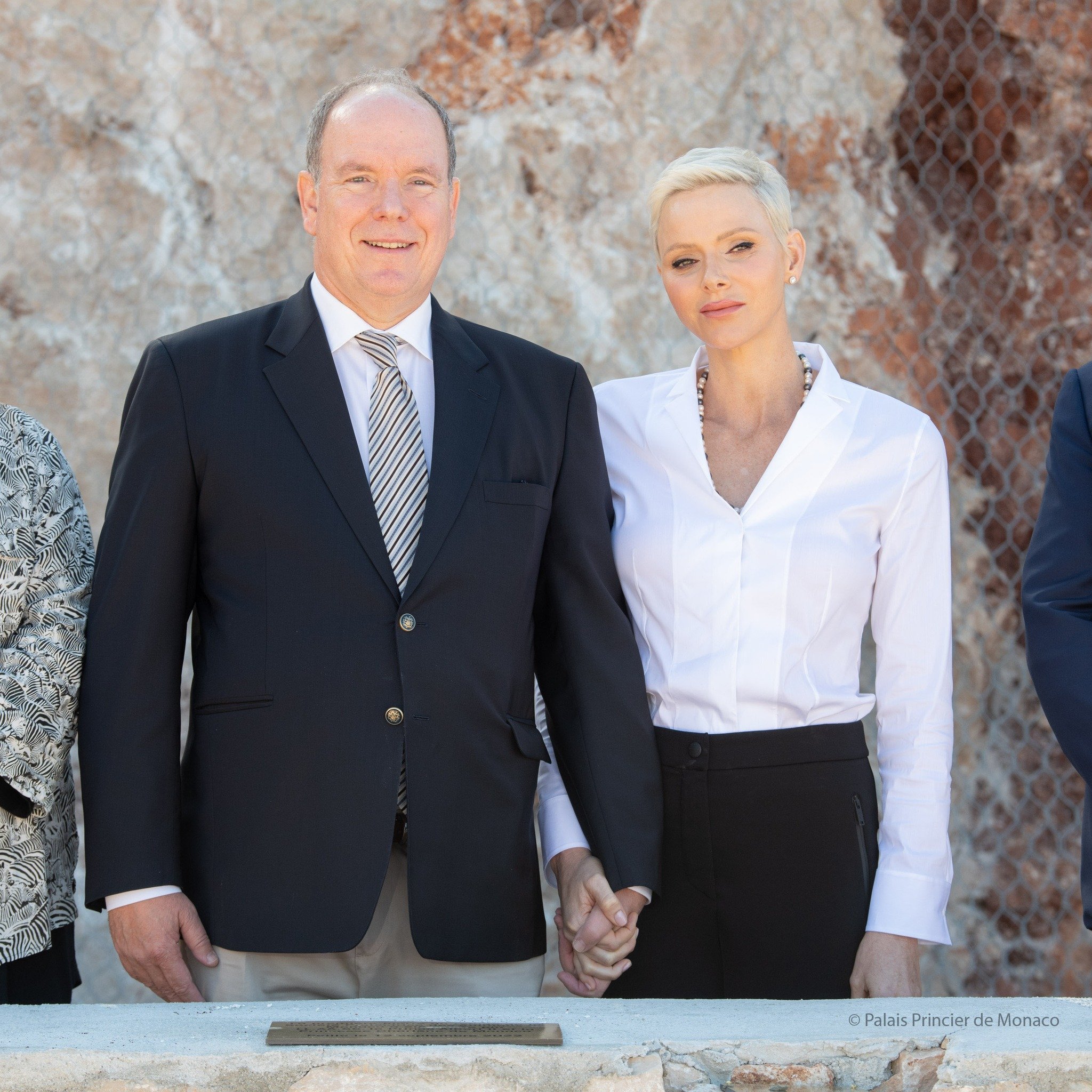 Princess Charlene and Princess Maria Olympia attend Louis Vuitton