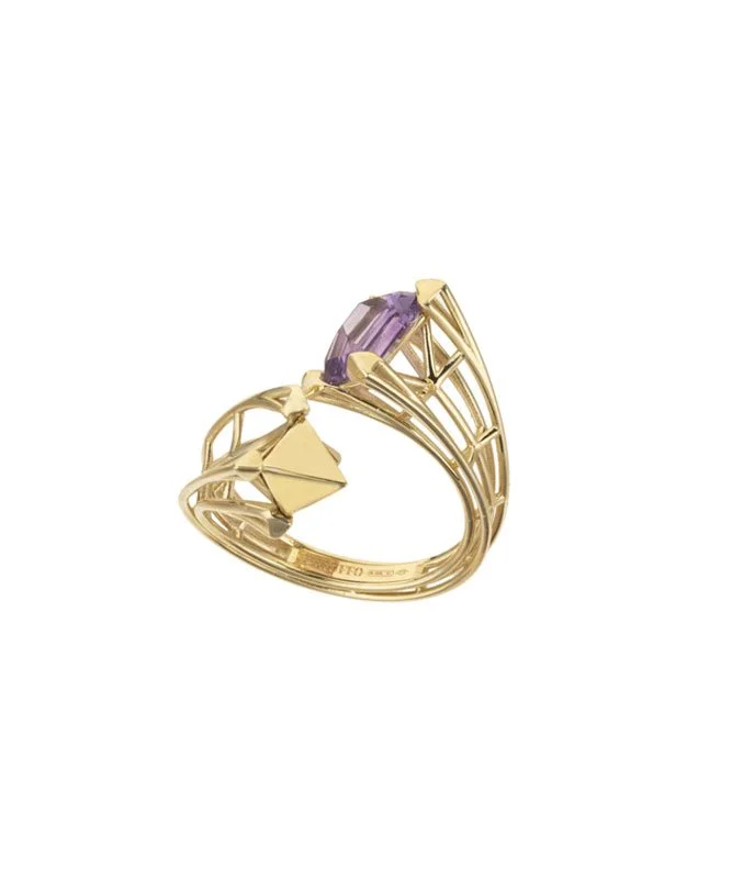 Peruffo Stones Square Open Ring