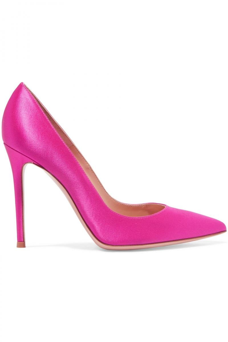 Gianvito Rossi Gianvito 105 Pumps in Hot Pink Satin