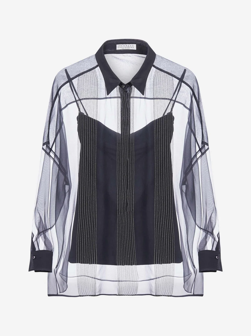Brunello Cucinelli Sheer Silk-blend Shirt — UFO No More