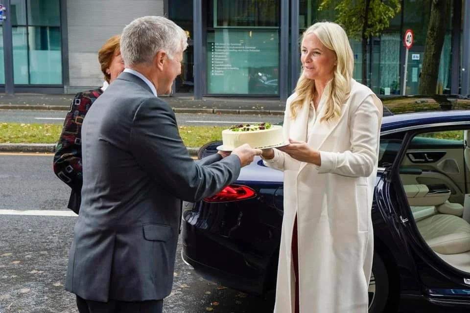 Crown Princess Mette-Marit visits Stella Red Cross Women's Center in Oslo