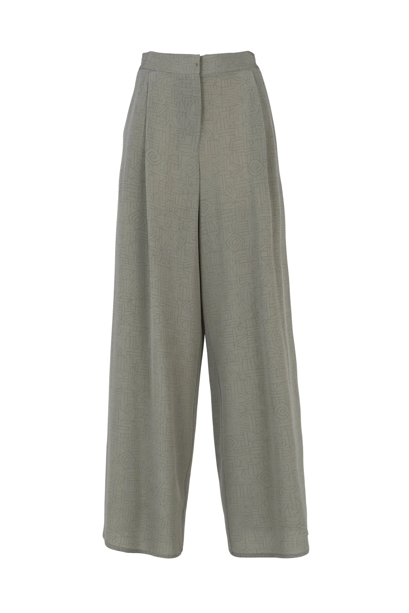 Dusan Geometrical Pattern Trousers in Stone