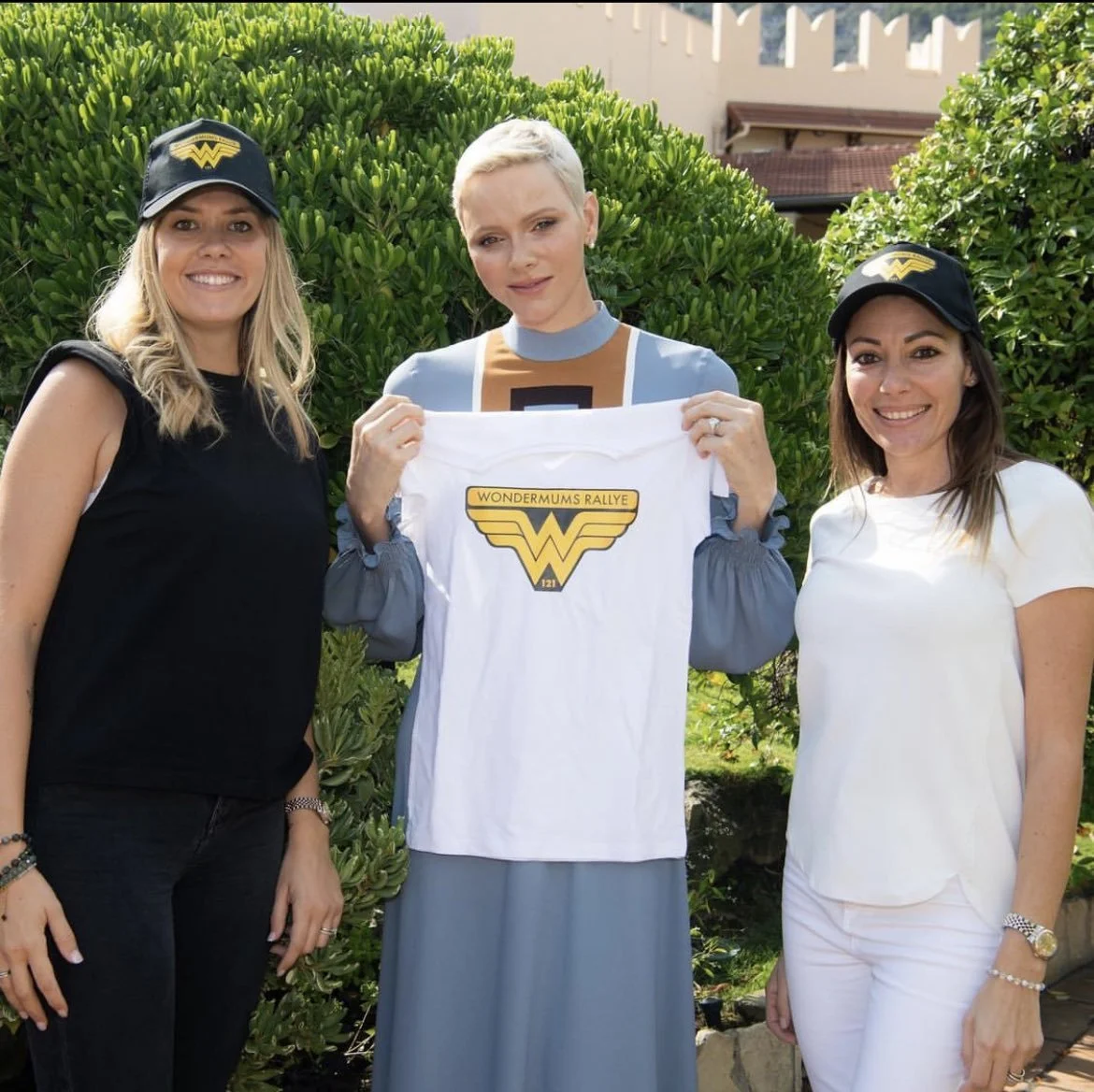 Princess Charlene meets Wondermums Rallye Team supporting the Fondation Princesse Charlene