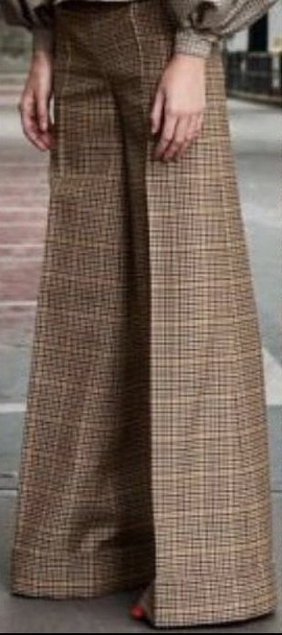 Natan Couture Checked Wide-Leg Trousers