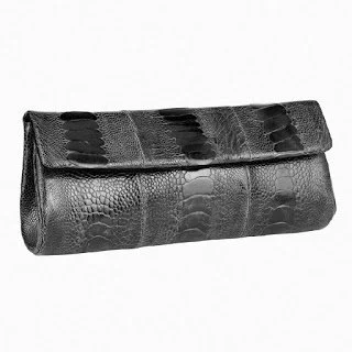 Naledi Copenhagen NB11 Ostrich Clutch in Dark Grey