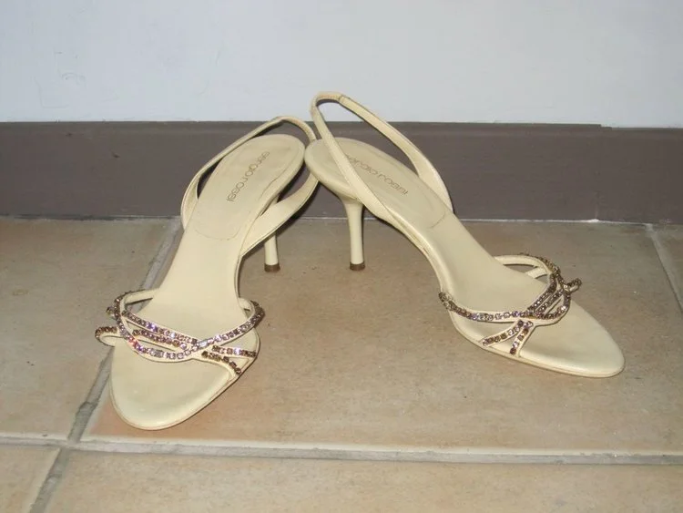 Sergio Rossi Embellished Slingback Sandals