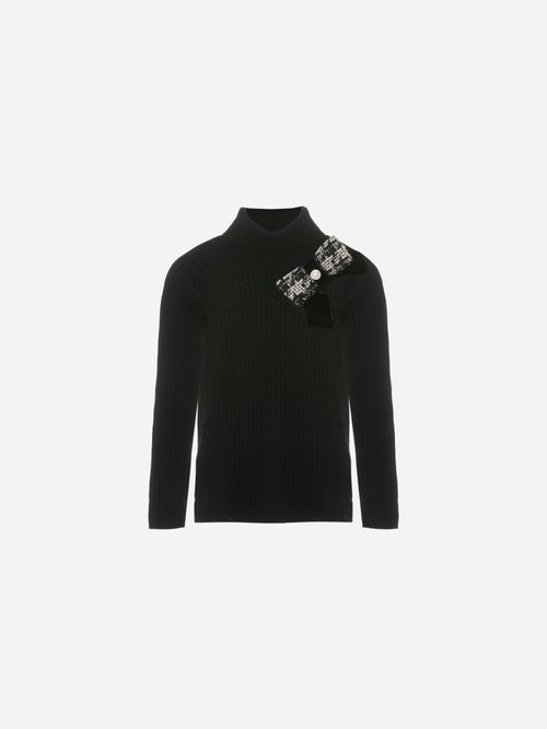 Patachou Turtleneck Sweater with Bow — UFO No More