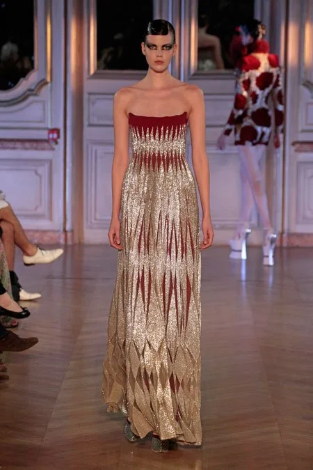 Jan Taminiau Strapless Sequin Gown