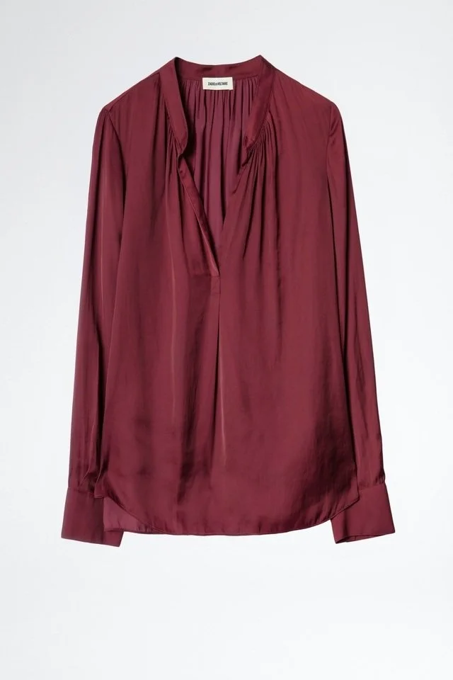 Zadig et Voltaire Tink Blouse in Burgundy