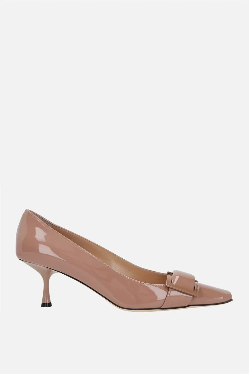 Sergio Rossi SR Twenty Pumps in Nude Patent Leather