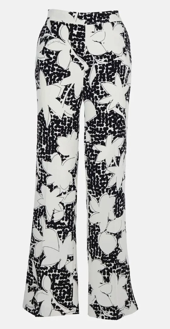 Carolina Herrera Printed Crepe Straight-Leg Trousers