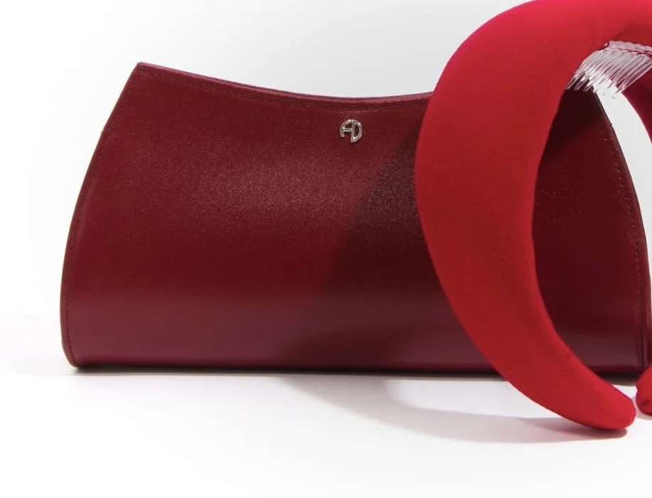 Fabienne Delvigne Virginia Clutch in Red Leather