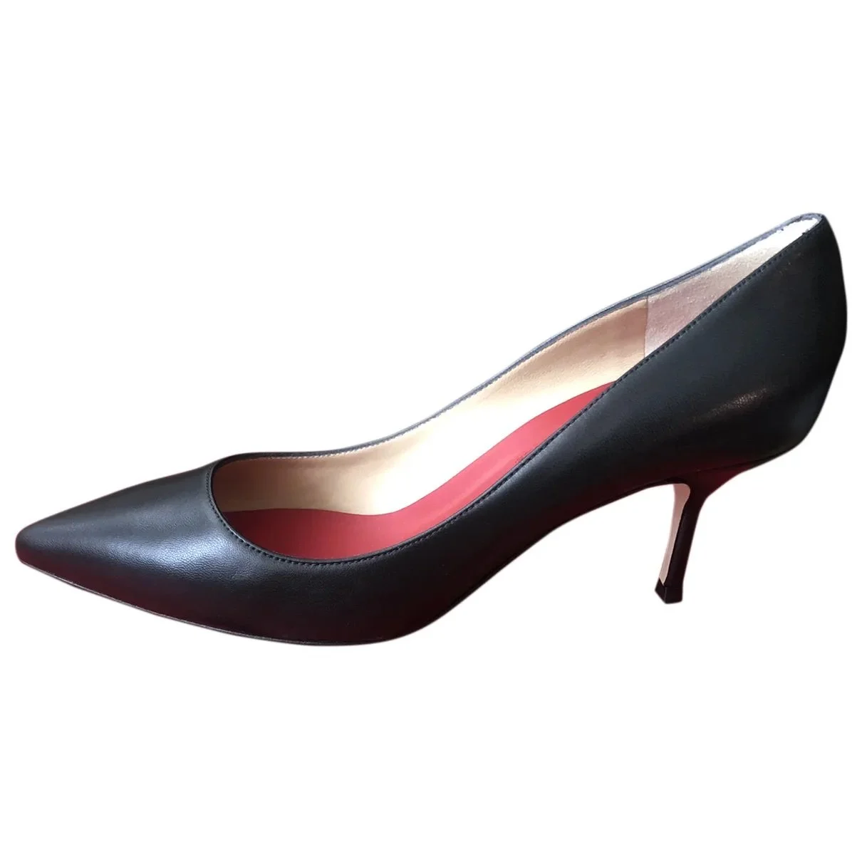 Carolina Herrera Pointed Toe Pumps in Black Leather