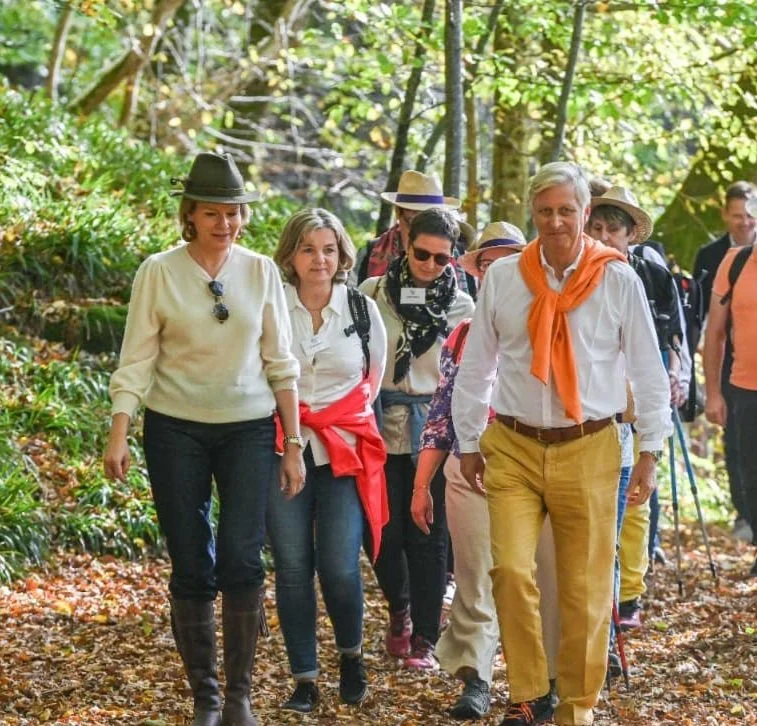 King Philippe and Queen Mathilde walk for mental well-being in the Province of Luxembourg