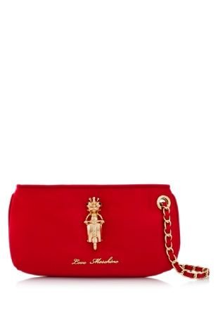 Love Moschino Frog Crest Wristlet in Blue Satin.jpg