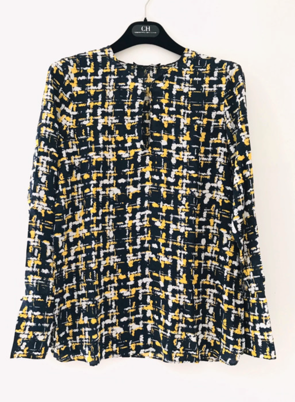 Carolina Herrera Printed V Neck Top