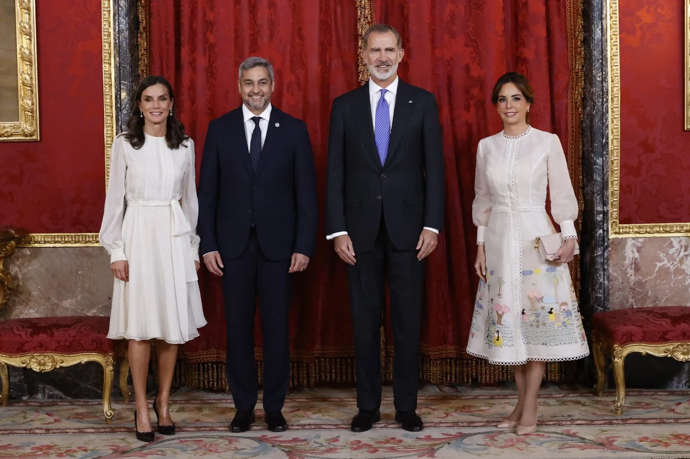 King Felipe and Queen Letizia host lunch for the President and First Lady of Paraguay