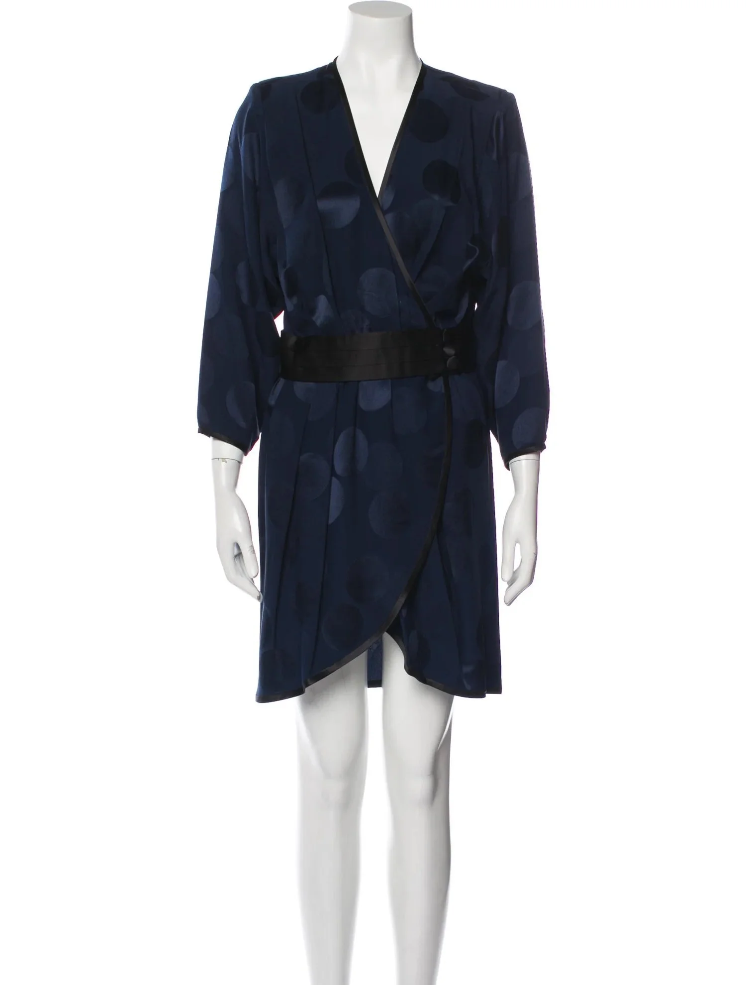 Marc Jacobs Polka Dot Wrap Dress in Navy