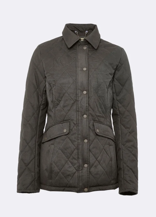 Dubarry Heaney Quilted Coat in Verdigris