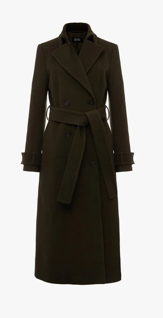 Hobbs Lori Wool Coat in Olive