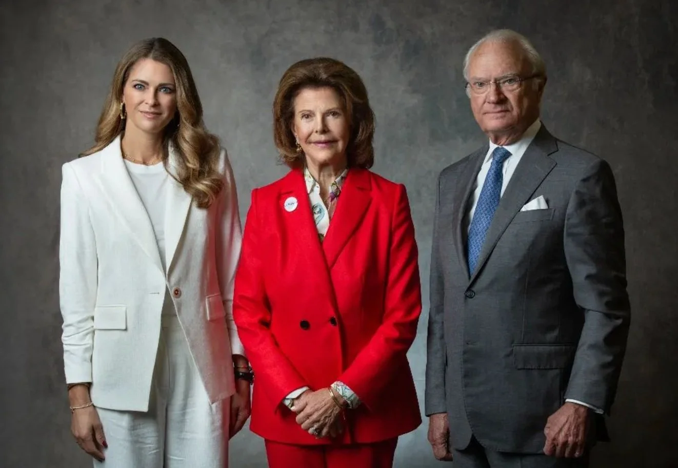 King Carl-Gustaf, Queen Silvia, and Princess Madeleine visit Childhood Brazil
