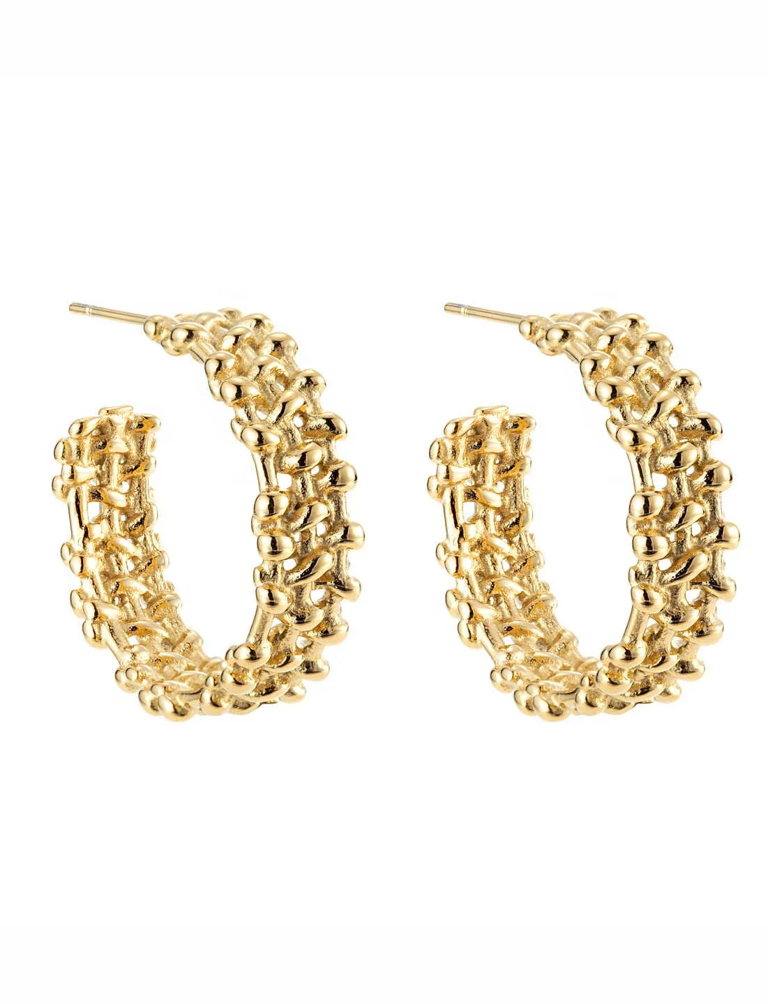 By Jolima Wide Beaded Hoops