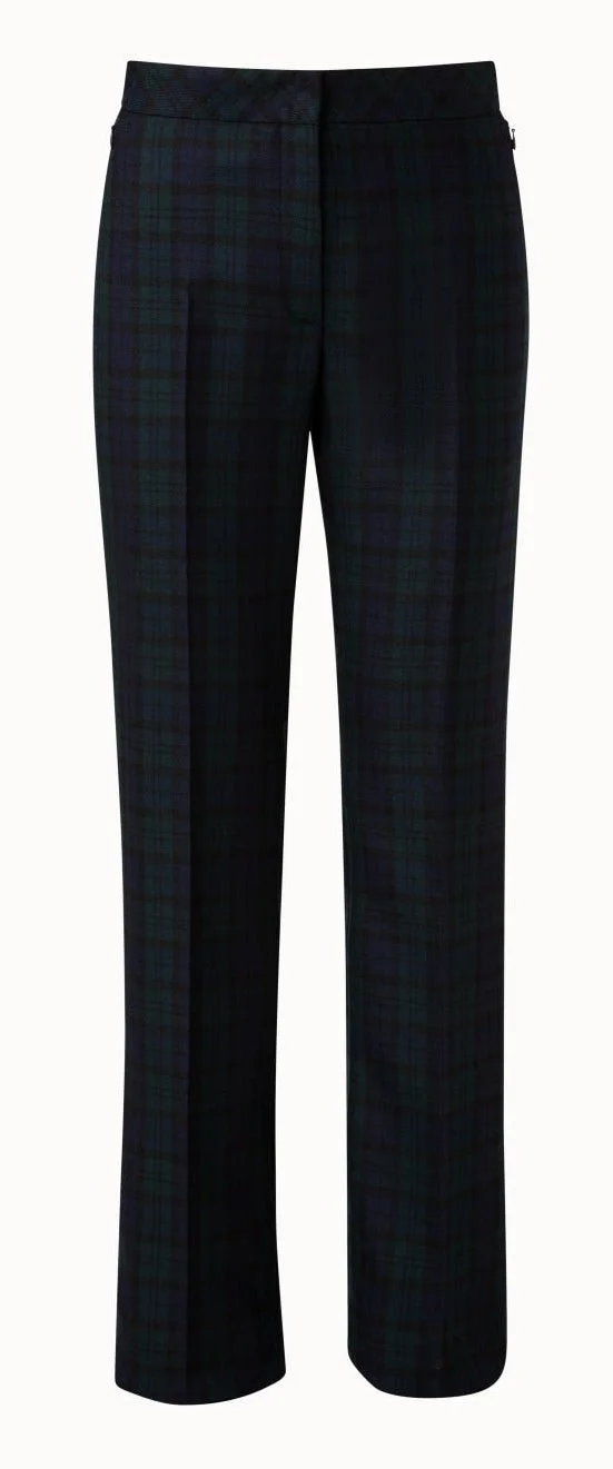Akris Carl Trousers in Navy/Gallus Green Check