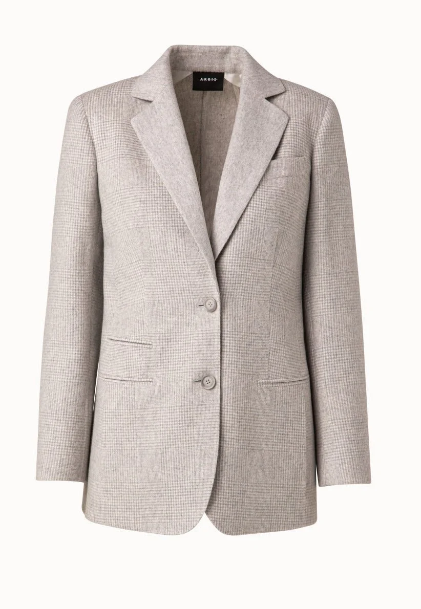 Akris Erena Blazer in Chalk Checked