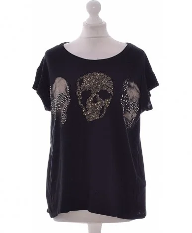 Zara Beaded Skull T-Shirt in Purple