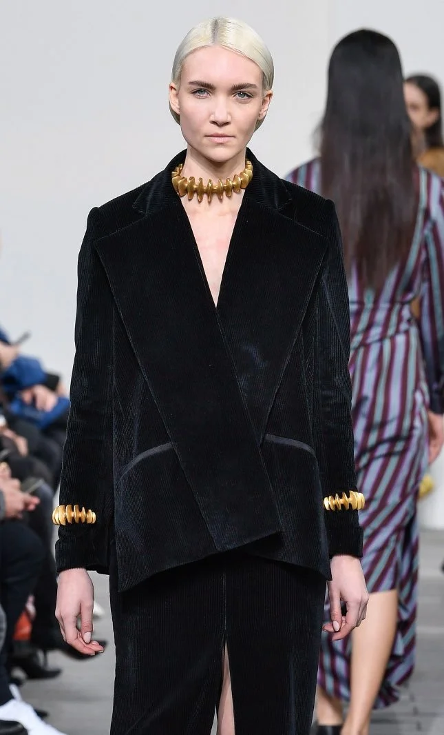 Maison Rabih Kayrouz Wrap-Front Jacket in Black Velvet