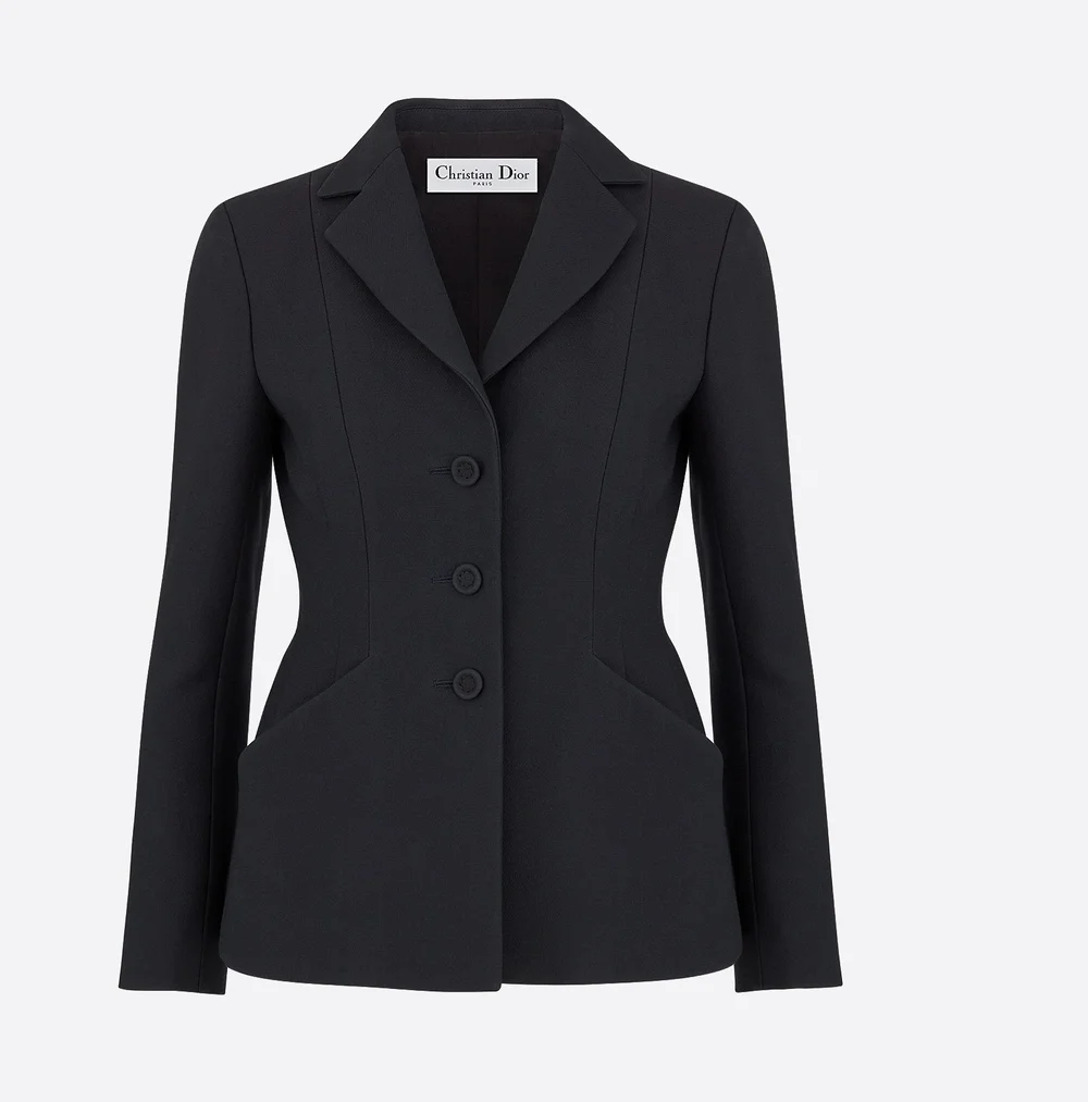 ジャケット Dior Essentials 30 MONTAIGNE BAR JACKET 30 Montaigne Bar Jacket Black Single-Breasted Wool and Silk