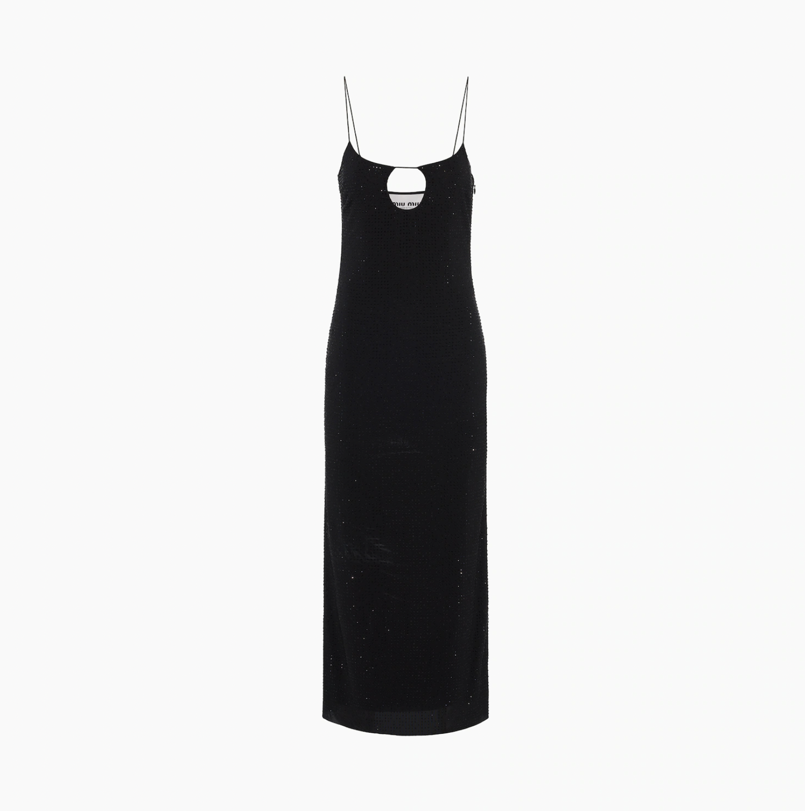Miu Miu Embroidered Stretch Georgette Dress