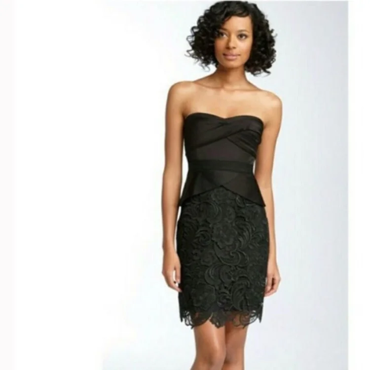 cut out maxi dress Tyra Black Asymmetric Neck With Open Back Detail Size:Infant 7 FilterType: Dresses Knit Wrap Midi Dress