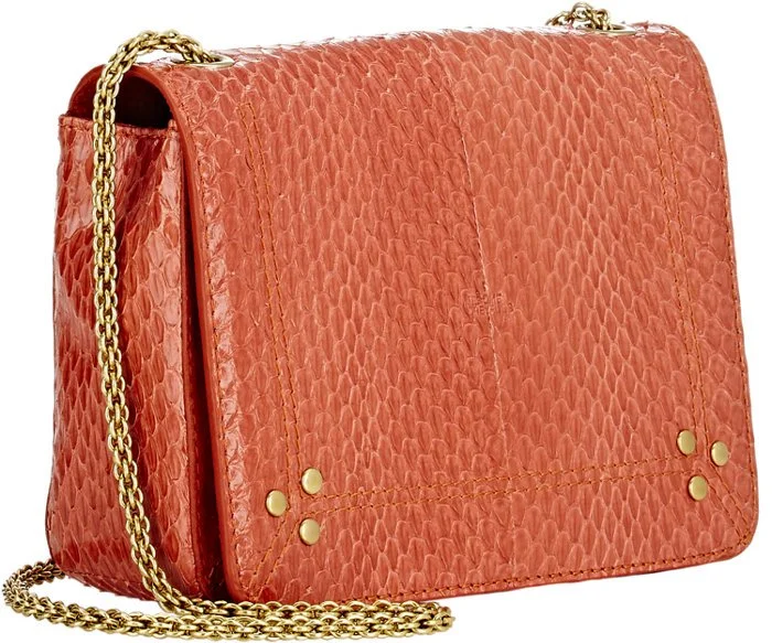 Jerome Dreyfuss Eliot Bag in Orange Python