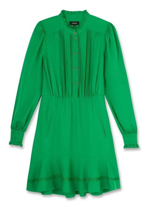 Me+Em Silk Short Fit + Flare Dress + Belt in Emerald.jpg