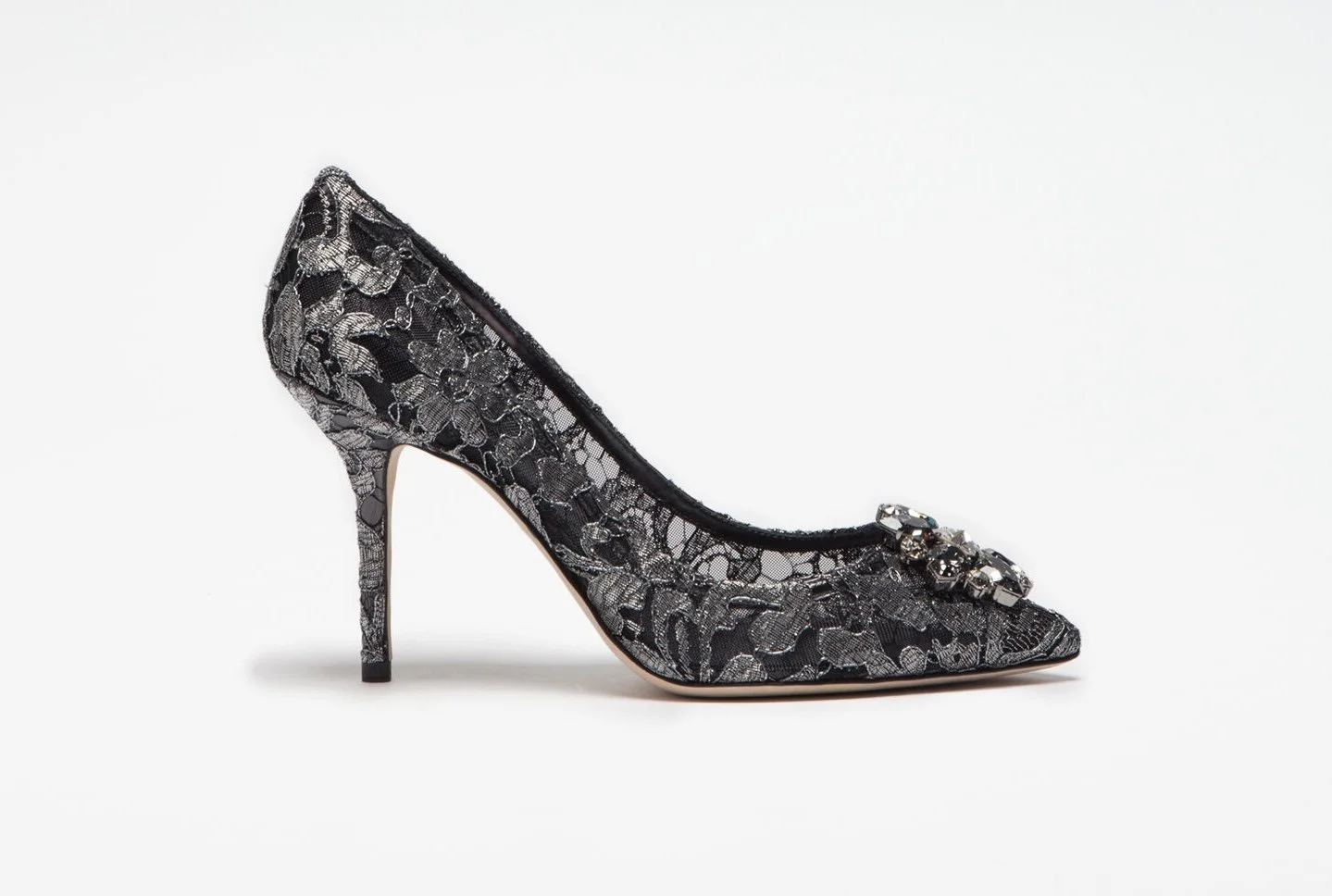 Dolce &amp; Gabbana Bellucci Pumps in Grey Lurex Lace